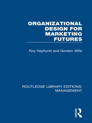 cover image of Organizational Design for Marketing Futures